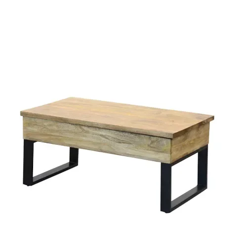 M-46A Ratona Elevable en Madera natural - Mesas de living, Uruguay | Victoriana