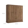 Ropero 4 puertas 2 Cajones Madera - Linea mexicana - Nogal, Uruguay | Rústico Hogar, vista 4 de 4