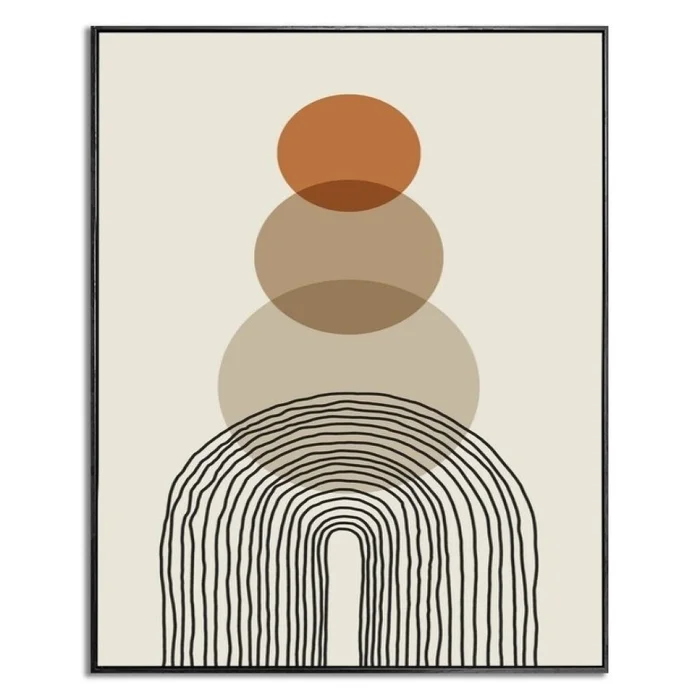 CUADRO CANVAS 40x50cm MARCO PIRAMIDE CIRCULOS en Multicolor - Decoración de pared, Uruguay | Decohogar