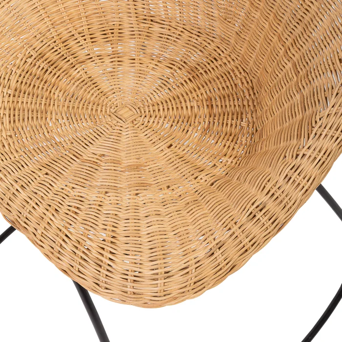 Silla De Comedor Rattan-y-metal Natural-beige Elafonisi en Madera natural - Sillas, Uruguay | Divino, vista 3