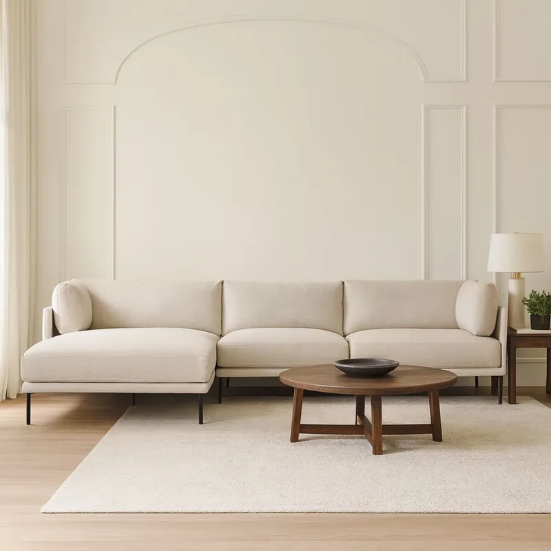 Sofá con chaise COSTA Gris IZQUIERDO - Sillones y sofás, Uruguay | Viasono