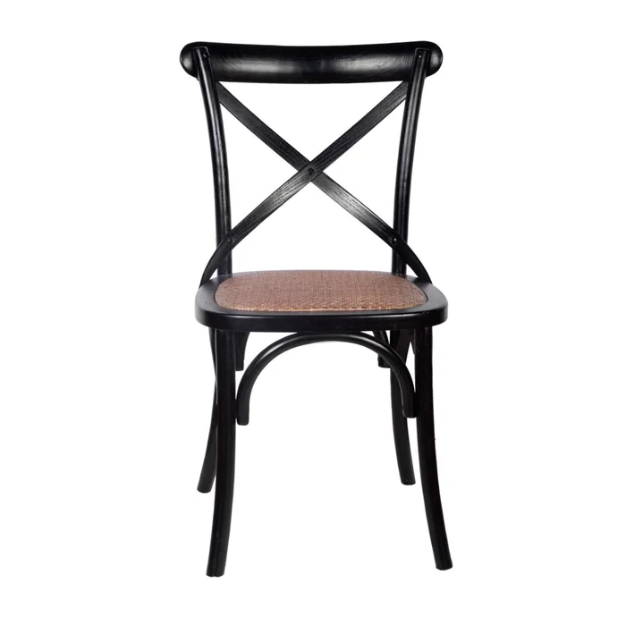 Silla De Comedor Madera Negro Cruceta en Negro - Sillas, Uruguay | Divino, vista 4