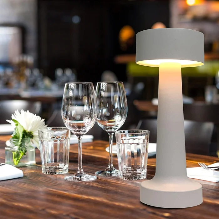 Lámpara de Mesa Tuvalu Portátil Recargable White en Blanco - Lámparas de mesa, Uruguay | Serlux, vista 3