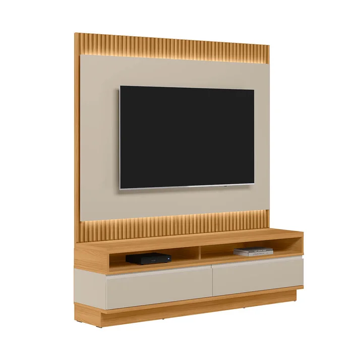 Rack con Panel Modular Sao Paulo 180cm con Led MDF/MDP en Madera natural - Muebles para TV, Uruguay | Balton, vista 5