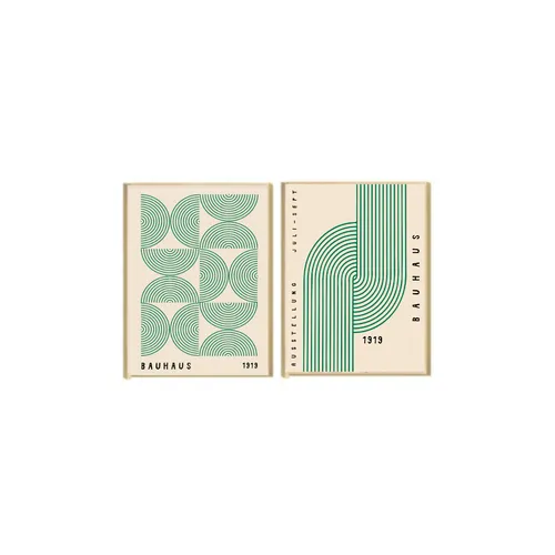 Kit 2 Cuadros - Bauhaus Verde - 40 x 60 - Decoración de pared, Uruguay | Berna home