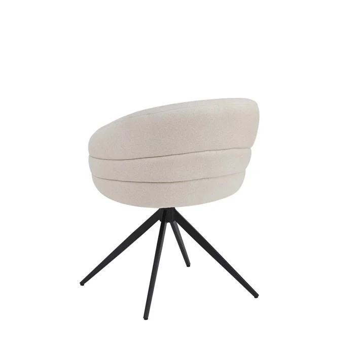 Silla De Comedor Metal-y-tela Natural-beige Lia en Beige - Sillas, Uruguay | Divino, vista 4