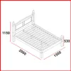Cama 2 plazas estilo mexicano – 910.140 en Madera natural - Dormitorio, Uruguay | Punto Unión, vista 4 de 5