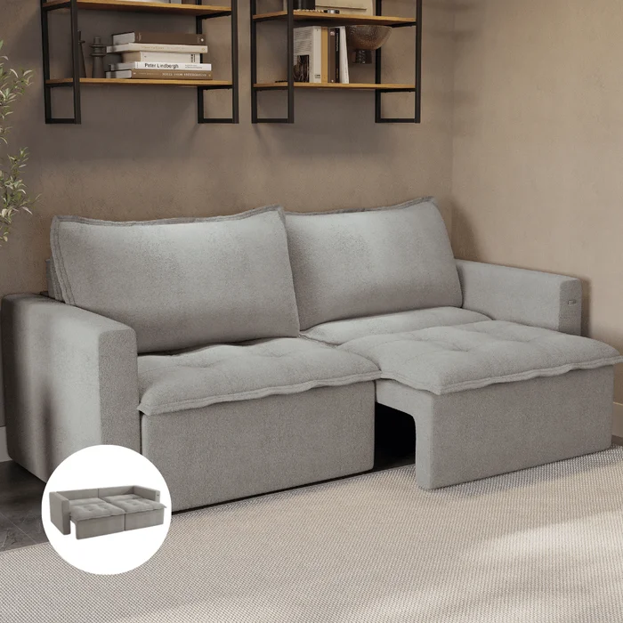SOFA CAMA RETRACTIL/RECLINABLE TREVO 236CM - Sillones y sofás, Uruguay | Balton, vista 2