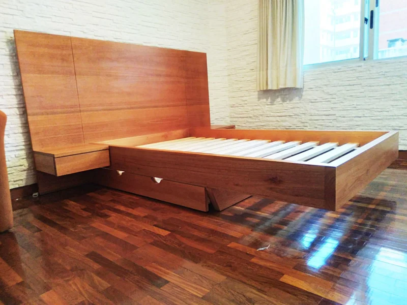 Cama Asiática en Madera natural - Dormitorio, Uruguay | Tree House Deco, vista 5