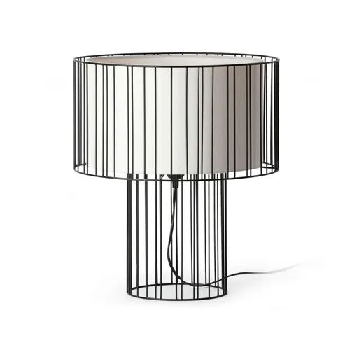 LAmpara de mesa con reja en Blanco Reviews Valoraciones - Lámparas de mesa, Uruguay | La Perla