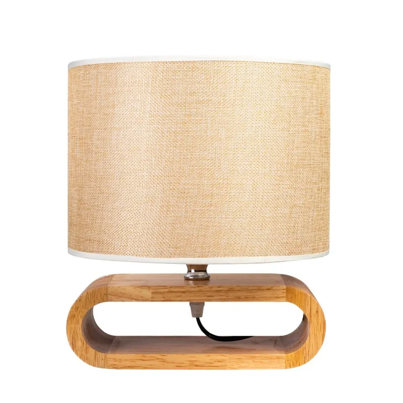 Lámpara De Mesa A410 Natural/beige Madera Y Poliester A410 en Madera natural - Lámparas de mesa, Uruguay | Divino