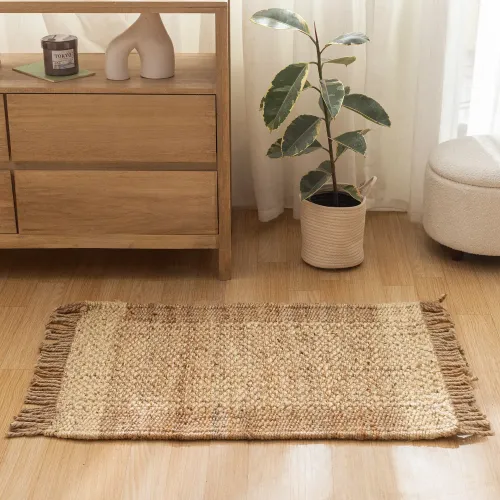 Alfombra de Ambiente de Yute Bicolor - Textiles, Uruguay | Arredo