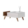 Mesa De Living 1 Cajon Rieles Metalicos Estante De Vidrio - Mesas de arrimo, Uruguay | Muebles Express, vista 1 de 5