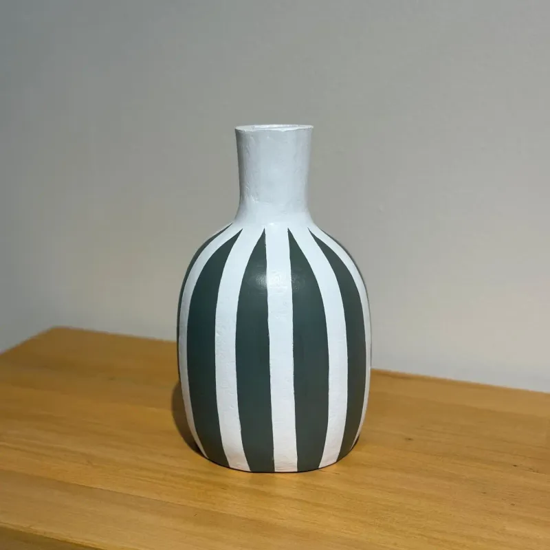Botella rayas verde en Multicolor - Jarrones, Uruguay | FMB