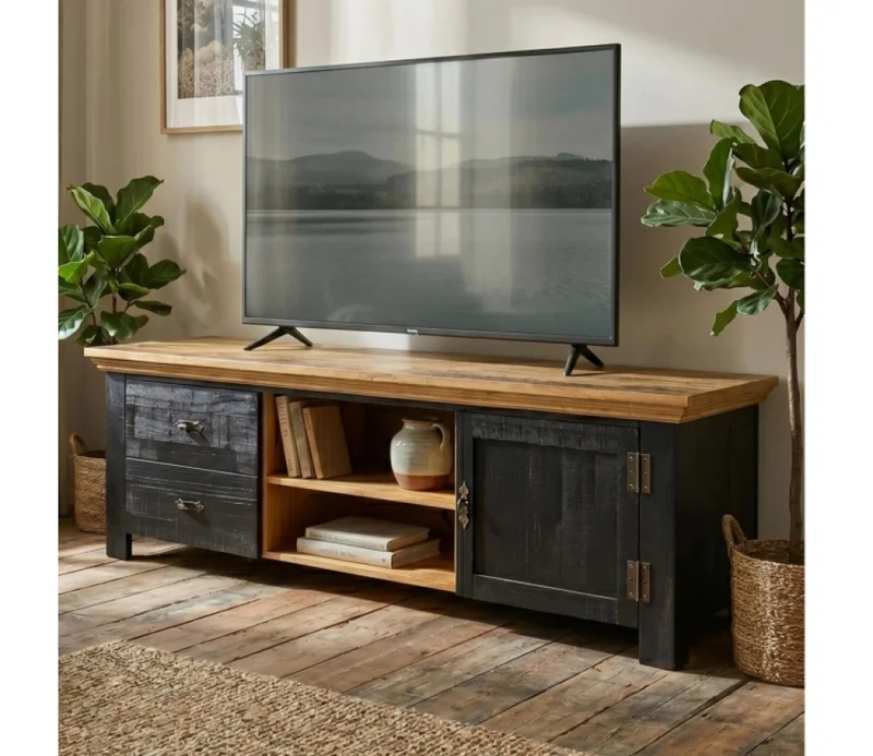 Rack Tv Sunrise 1 Puerta 2 Cajones 1.50 en Multicolor - Muebles para TV, Uruguay | Albanés, vista 3