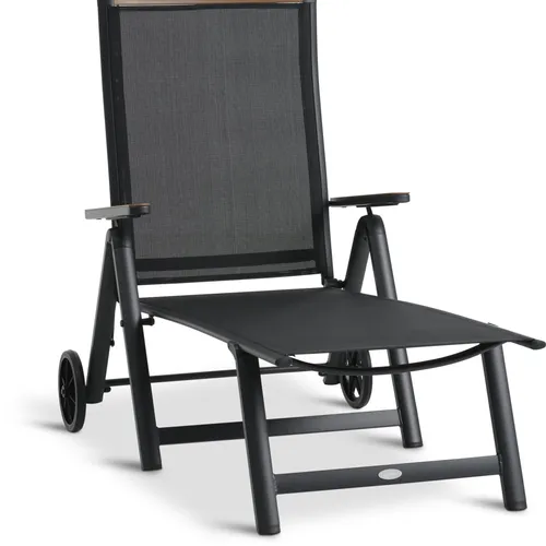 Reposera BREDSTEN A79xL187 negro en Negro - Muebles para el exterior, Uruguay | JYSK