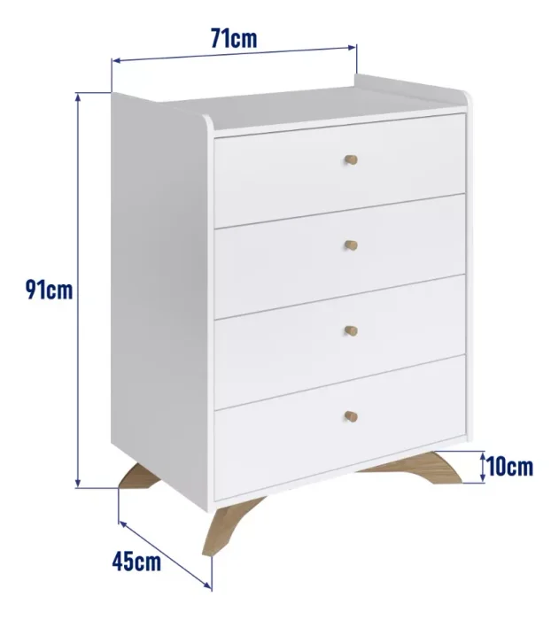 Cajonera Vika – Blanca - Cómodas, Uruguay | RM Muebles y Deco, vista 3