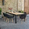 Juego de Patio - 6 sillas mas mesa en Negro - Muebles para el exterior, Uruguay | Rústico Hogar, vista 2 de 5