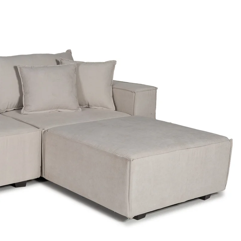 Sofá Modular Maia (5 módulos) - Tela Microfibra - 12072 (Beige) en Beige - Sillones y sofás, Uruguay | Nyr, vista 5