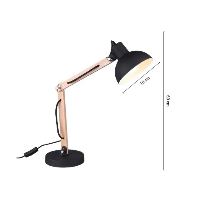 Lampara de mesa Mabe en Negro - Lámparas de mesa, Uruguay | Serlux, vista 5