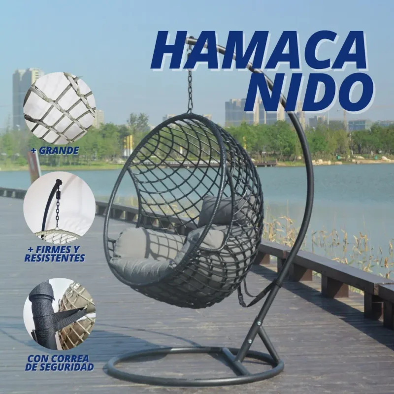 Hamaca Colgante con Soporte - Nido - Muebles para el exterior, Uruguay | Delta Center, vista 3