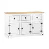 Aparador 3 puertas 3 cajones Cera/Blanco LINEA CORONA MADERA - Comedor, Uruguay | Que Sal Muebleria, vista 6 de 6