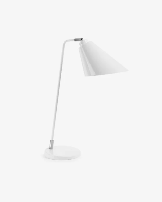 Lámpara de mesa Tipir de acero con acabado blanco - blanco en Blanco - Lámparas de mesa, Uruguay | Kavehome