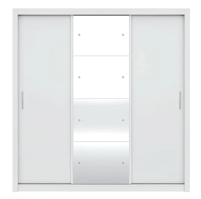 Ropero Placard 3 Puertas Corredizas Cajones Espejo Residence en Blanco, Uruguay | Lais Muebles, vista 2