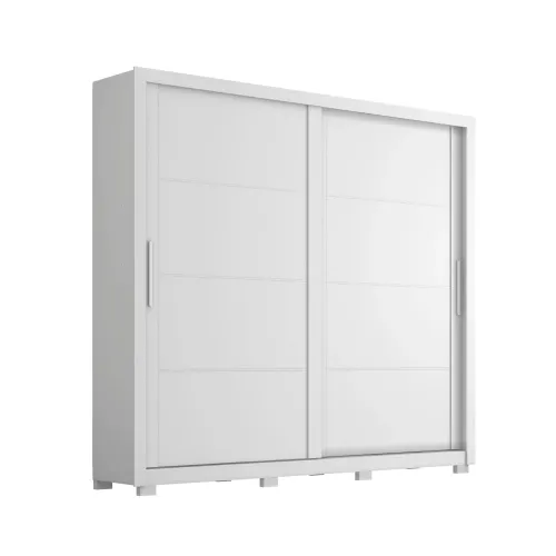 Ropero 2 Puertas 4 Cajones - Línea Glam - Blanco en Blanco - Roperos y placares, Uruguay | Ecowood