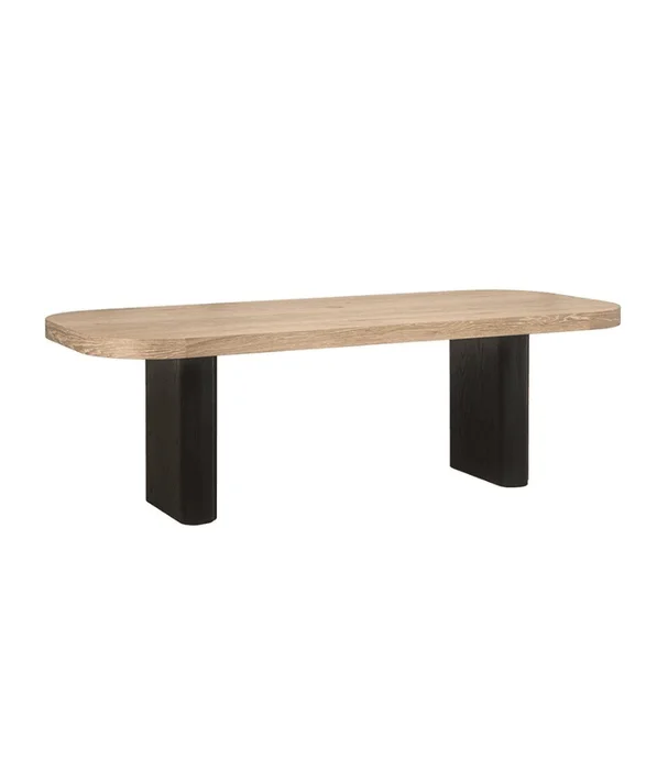 MESA COMEDOR BAKERS ROBLE 240X100 NAT/NEG en Multicolor - Mesas de comedor, Uruguay | Masinfinito Casa