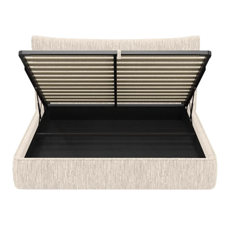 Cama C/baúl King Madera-y-tela Natural-beige Zafiro en Beige - Dormitorio, Uruguay | Divino, vista 4