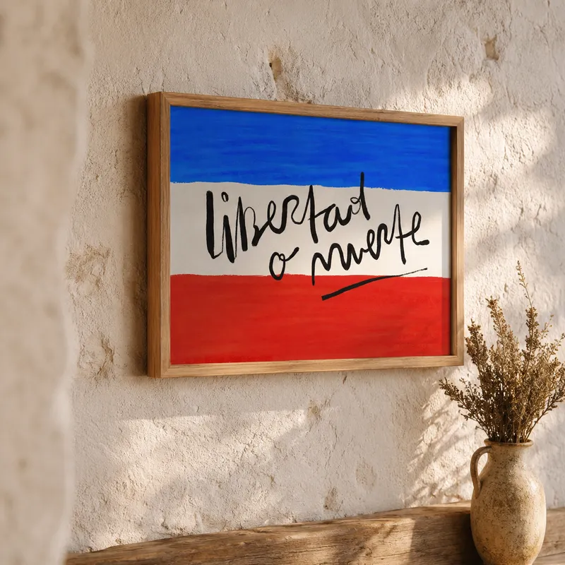 Una frase que marcó historia - Cuadro Libertad o Muerte en Multicolor - Láminas, Uruguay | Kiosko de Mar