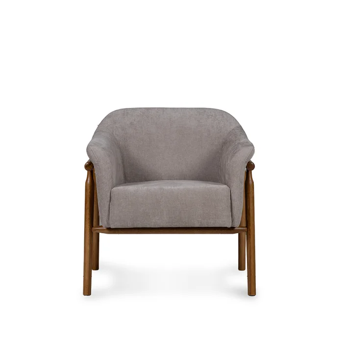 Butaca Lucca - Tela Microfibra - C51 (Castaño) en Beige, Uruguay | NYR, vista 3