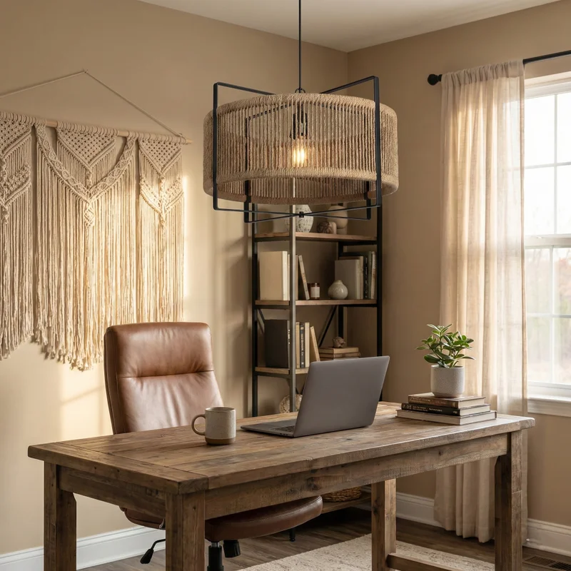 Colgante Nativo Ring Cord en Beige - Lámparas colgantes, Uruguay | La Perla, vista 3