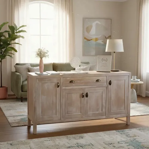 Aparador Bargueño Madera Maciza Milano 160x85x38 - Ozark A Eleccion en Madera natural - Aparadores y recibidores, Uruguay | Ozark Home