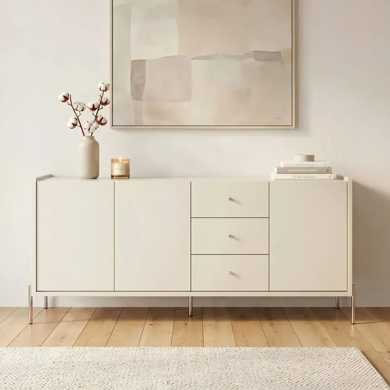 Aparador Jasper 1.84 Off White Mate en Focus Mari Slim - Aparadores y recibidores, Uruguay | Rústico Hogar