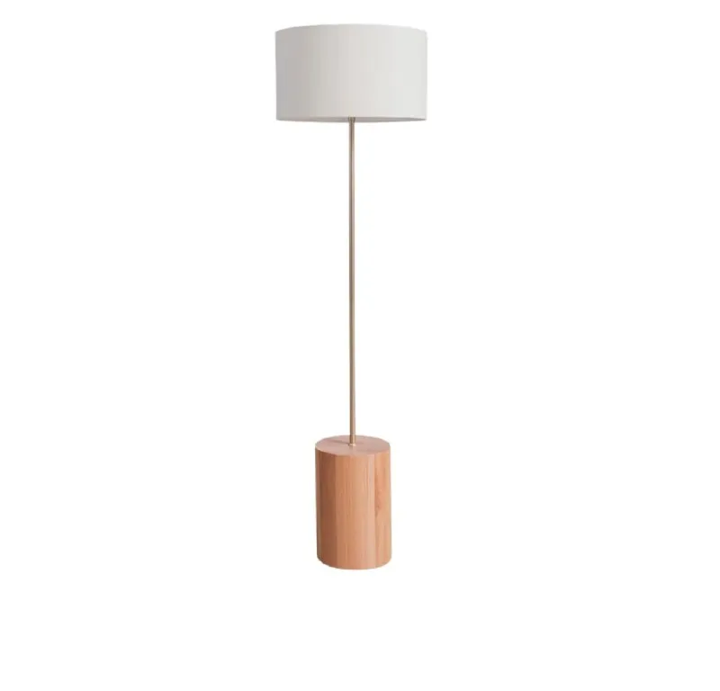 Lampara de Pie en Metal y Madera en Multicolor - Lámparas de pie, Uruguay | Finkel