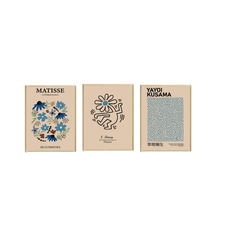 Kit 3 Cuadros - Artistas Celeste - 30 × 40 - Decoración de pared, Uruguay | Berna home