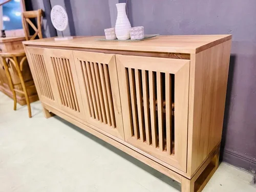 Aparador Bargueño Madera Maciza Rejilla 180x85x38 - Ozark A Eleccion en Madera natural - Aparadores y recibidores, Uruguay | Ozark Home, vista 4