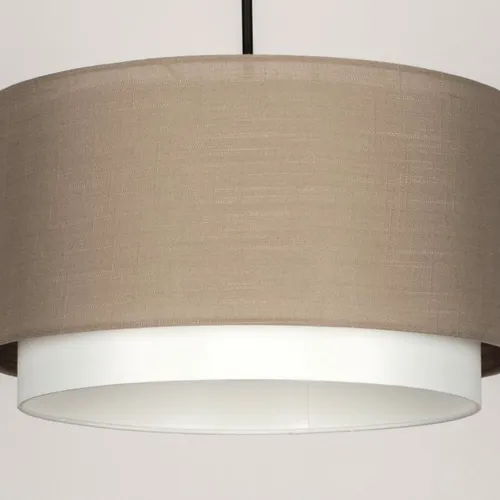 Colgante doble taupe y blanco en Beige - Lámparas colgantes, Uruguay | La Perla