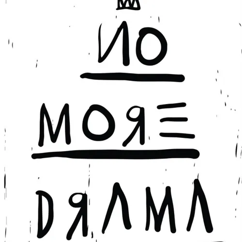 NO MORE DRAMA WHITE en Blanco - Láminas, Uruguay | Mara Estudio