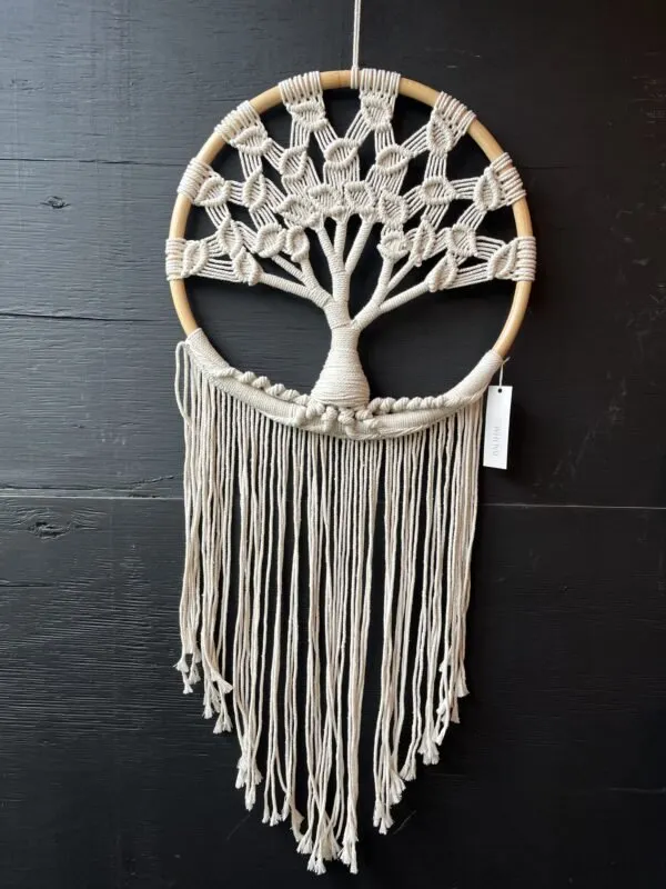Atrapasueños Árbol de la Vida Rotan en Blanco - Decoración, Uruguay | Balihai