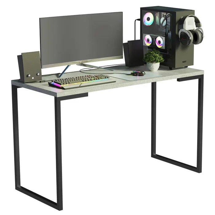 Mesa de escritorio Industrial Madera y Hierro 120cm en Negro - Escritorios, Uruguay | Balton, vista 23
