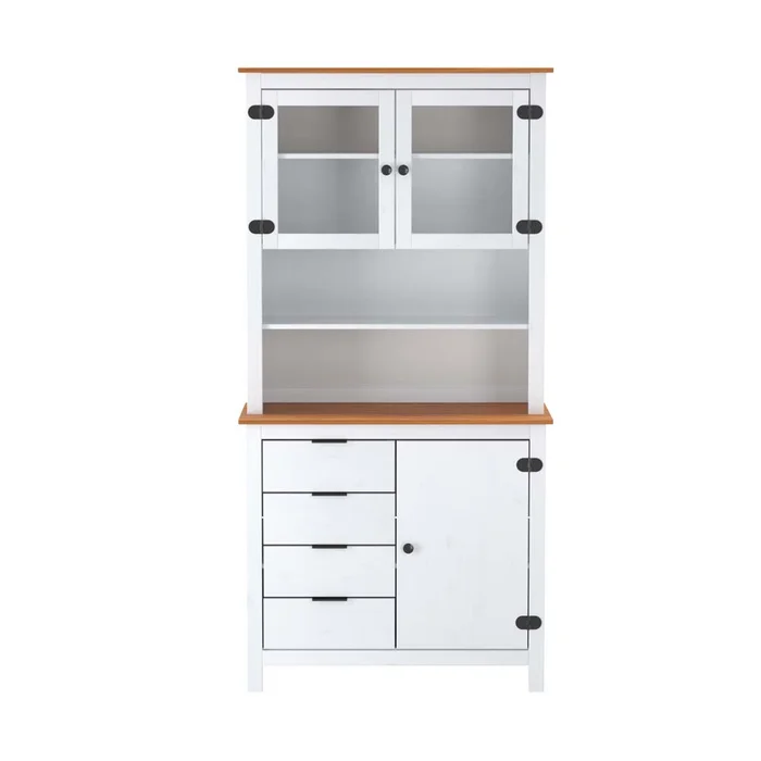 Cristalera Aparador 4 Cajones 3 Puertas 100% Madera en BLANCO CAFE - Muebles, Uruguay | Soy Hogar, vista 2
