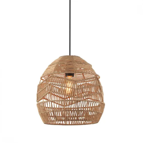 Colgante hilos fibras naturales tostada 30cm en Marrón - Lámparas colgantes, Uruguay | Iluminica