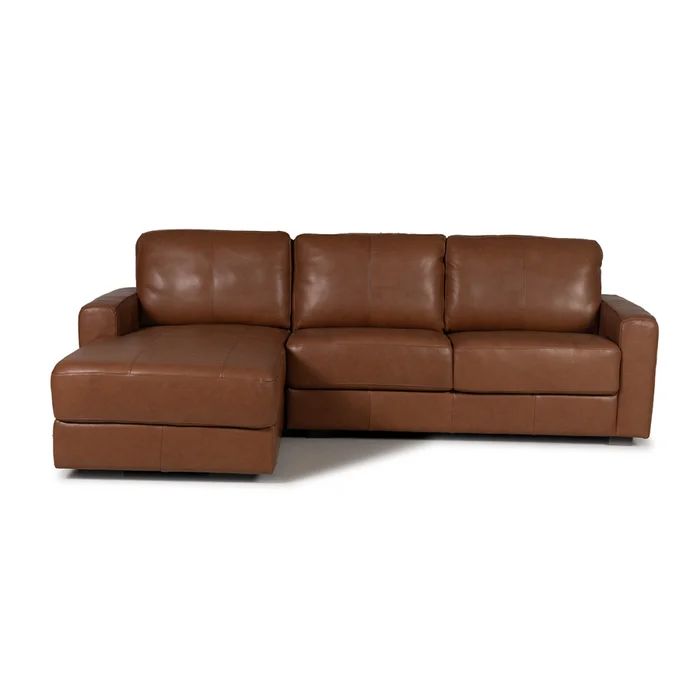 Rinconera Como - Cuero Advanced - 2 + Chaise izquierdo - Maverick Telha en Marrón - Sillones y sofás, Uruguay | NYR, vista 2