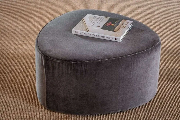 PUFF ORGANIC - TERCIOPELO GRIS en Gris - Butacas, banquetas y puffs, Uruguay | La Iberica