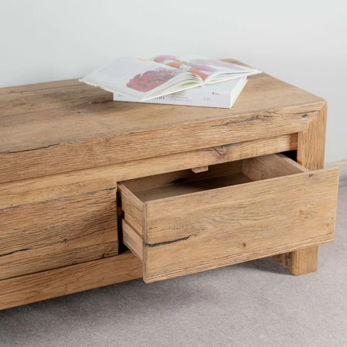 Rack Roble en Madera natural - Muebles para TV, Uruguay | Fábrica Italiana, vista 2