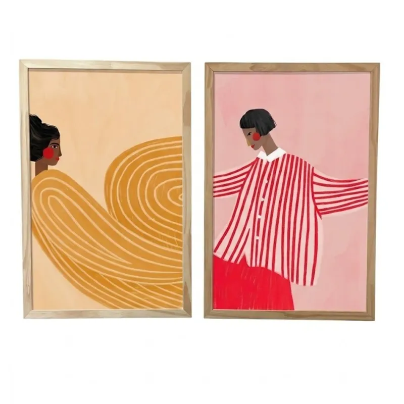 Kit 2 Cuadros – Miradas en Curva – 40 X 60 - Decoración de pared, Uruguay | Berna home