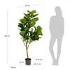 Planta artificial Ficus con maceta negro 150 cm en Verde - Macetas, Uruguay | Kavehome, vista 3 de 3